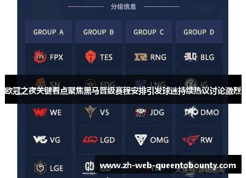 欧冠之夜关键看点聚焦黑马晋级赛程安排引发球迷持续热议讨论激烈